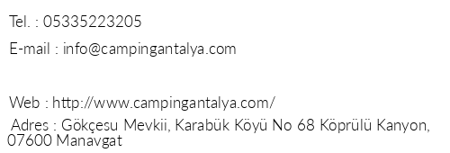 Gkesu Kamping & Rafting telefon numaralar, faks, e-mail, posta adresi ve iletiim bilgileri